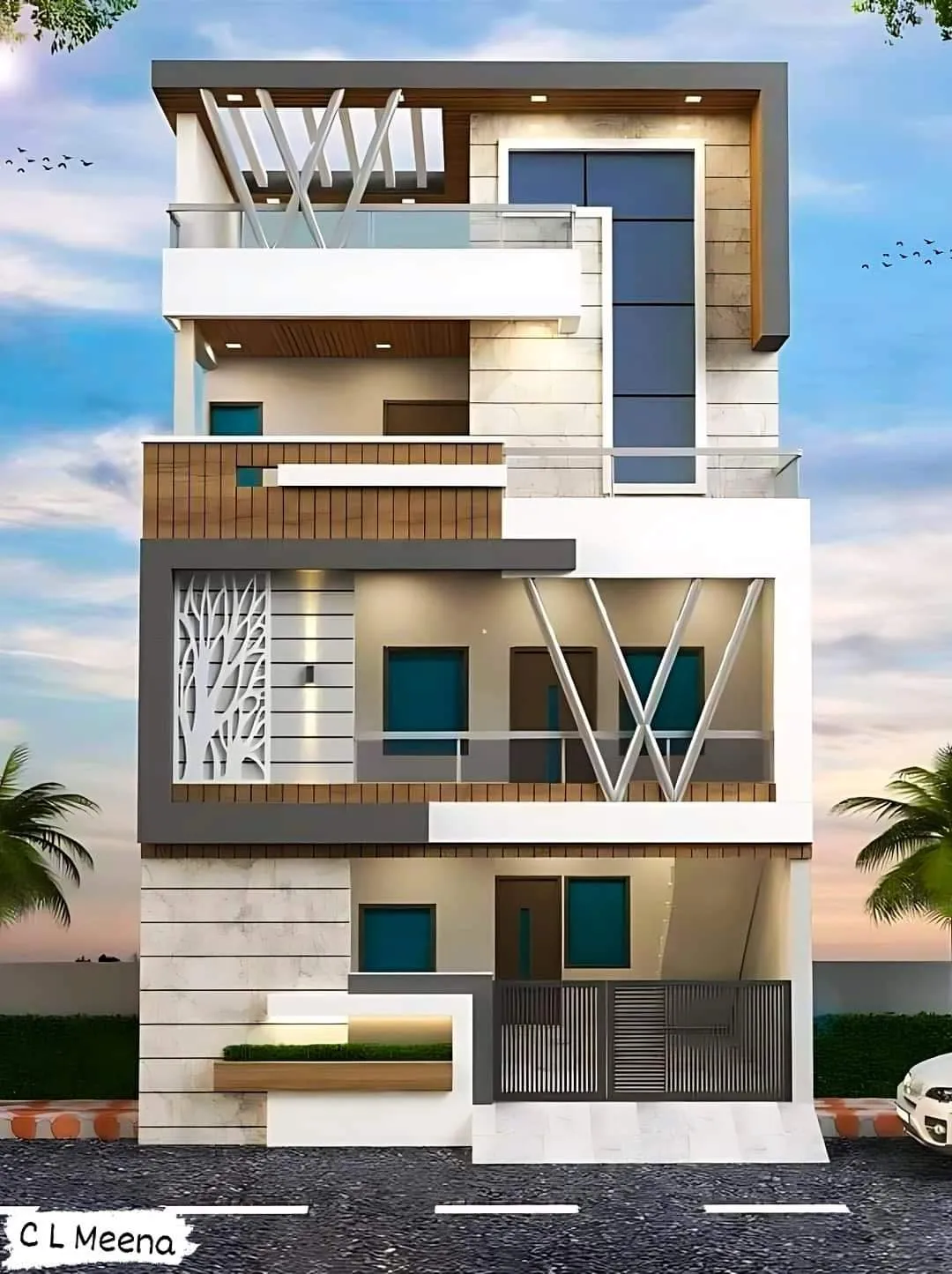 Modern exterior elevation 22