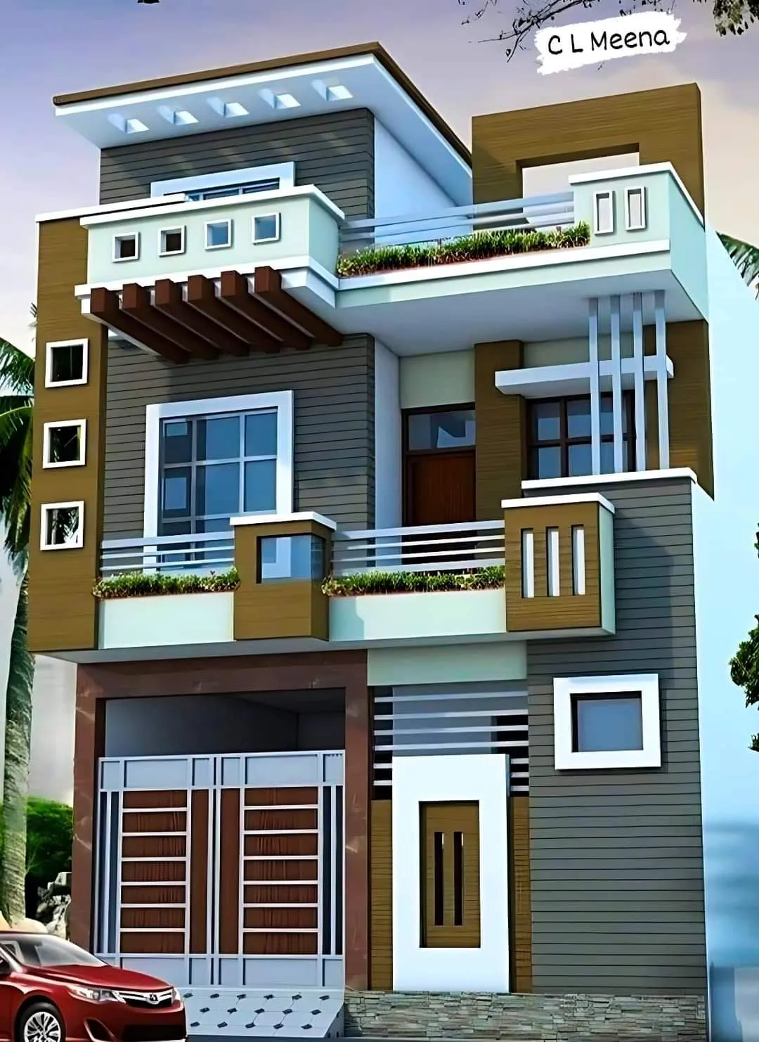 Modern exterior elevation 28